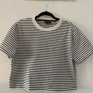 J. Crew Navy and White Striped Tee